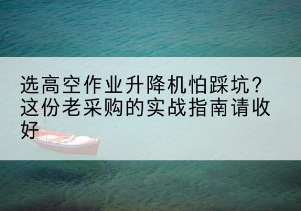 西双版纳高空作业升降机厂家推荐-选高空作业升降机怕踩坑？这份老采购的实战指南请收好